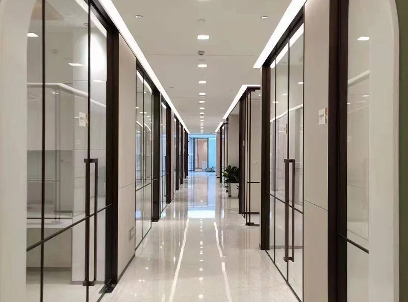 Modern office glass partition wall